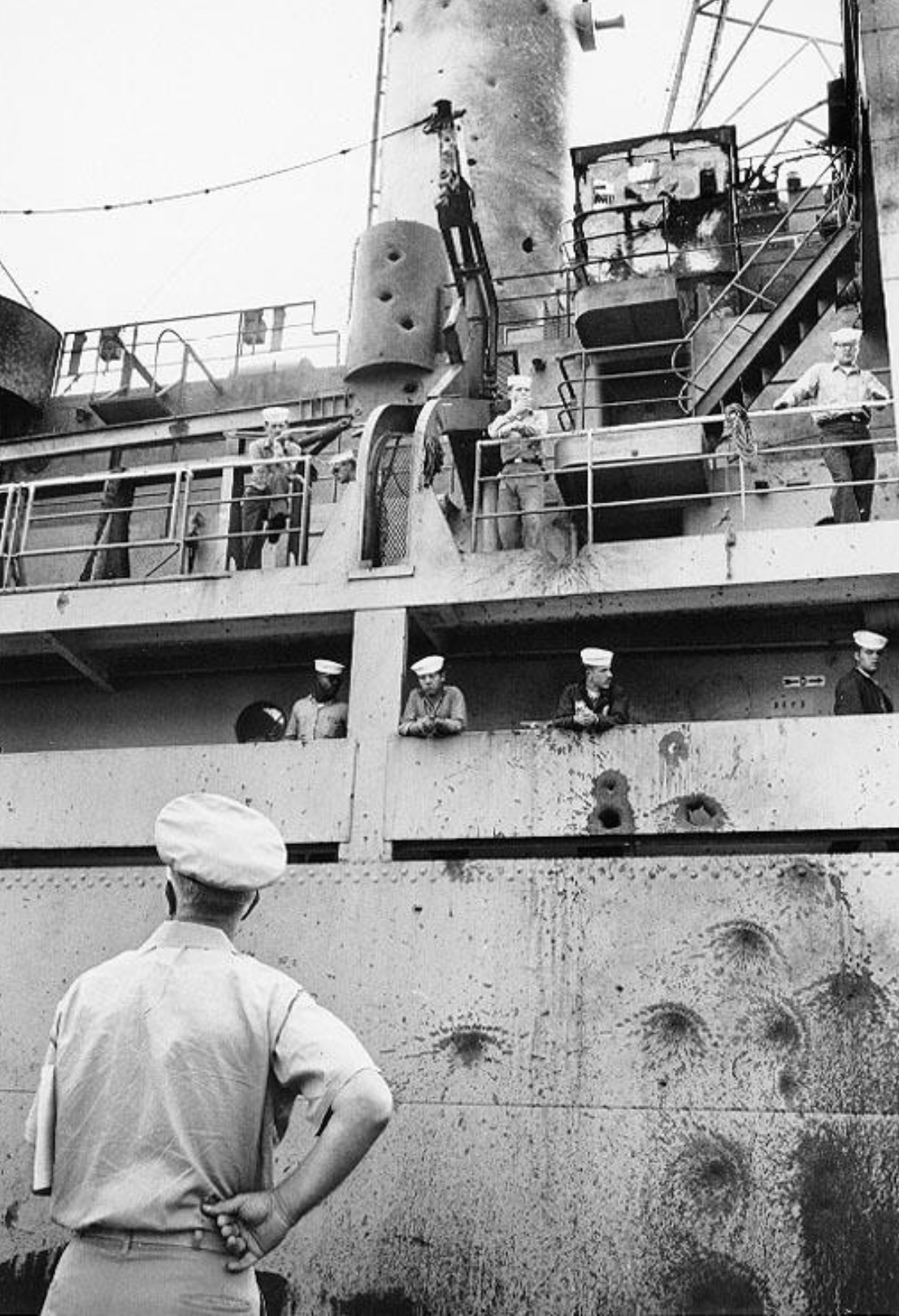 Damage to USS Liberty, June 1967 